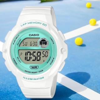 【CASIO 卡西歐】運動慢跑女錶-水藍X白 送禮 禮物 推薦(LWS-1200H-7A3V)
