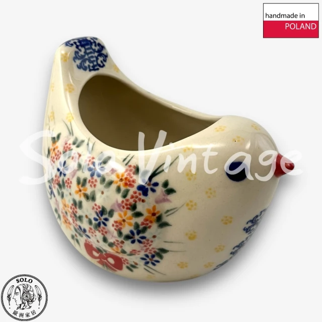 Madiggan 貝斯麗 手工鬱金香彩繪開運玻璃碗-湛藍色(