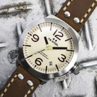 【TW Steel】CANTEEN 全鋼奶油面大三針