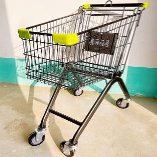 【鴻源興業旗艦店】超市購物車 商場手推車 倉庫理貨車小拉車(60升鍍鋅標配/防撞套設計/連結牢靠/預售15天)