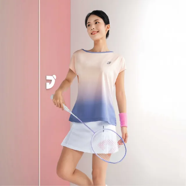 【JNICE 久奈司】漸層機能 運動上衣 運動服 Tshirt-粉紫(女版)