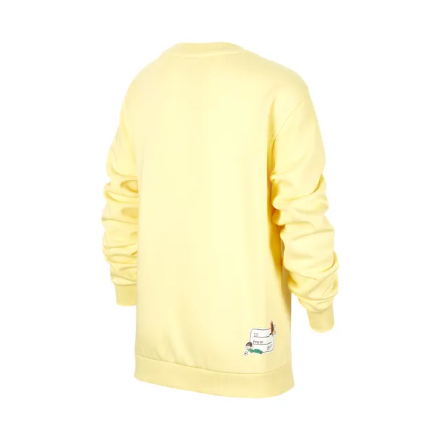 【NIKE 耐吉】Club FLC Crew LS GCEL 大童 童裝 黃色 運動 磨毛 上衣 長袖 HQ4885-701