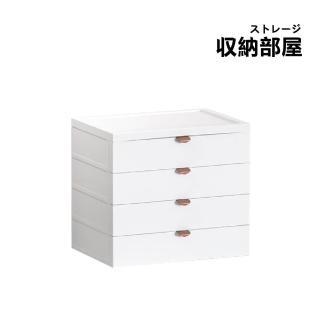 【收納部屋】桌上輕奢抽屜收納盒 普通4層(化妝品收納 彩妝 桌面收納 整理盒)