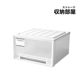 【收納部屋】日式可疊加 抽屜收納箱 白色70L(透明抽屜收納盒 大容量 收納櫃 衣服收納箱)