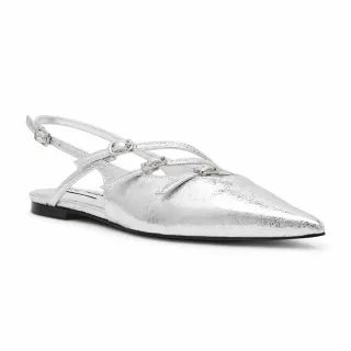 【steve madden】尖頭細帶後空涼鞋 CIANNA(銀色)