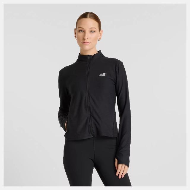 【NEW BALANCE】NB 外套 女 運動立領外套 美規 黑 WJ51100BKH
