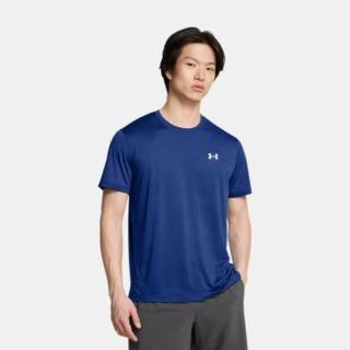 【UNDER ARMOUR】短袖上衣 男 訓練 慢跑 歐規 LAUNCH 藍 1382582-432