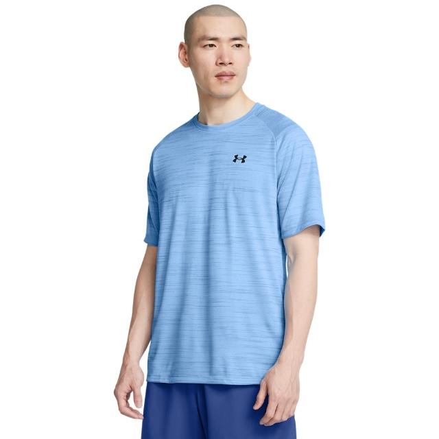 【UNDER ARMOUR】短袖上衣 男 訓練 慢跑 歐規 TIGER TECH 藍 1377843-465