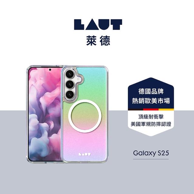 【LAUT 萊德】Galaxy S25 磁吸炫彩保護殼-彩透白(支援MagSafe無線充電)