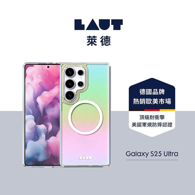 【LAUT 萊德】Galaxy S25 Ultra 磁吸炫彩保護殼-彩透白(支援MagSafe無線充電)