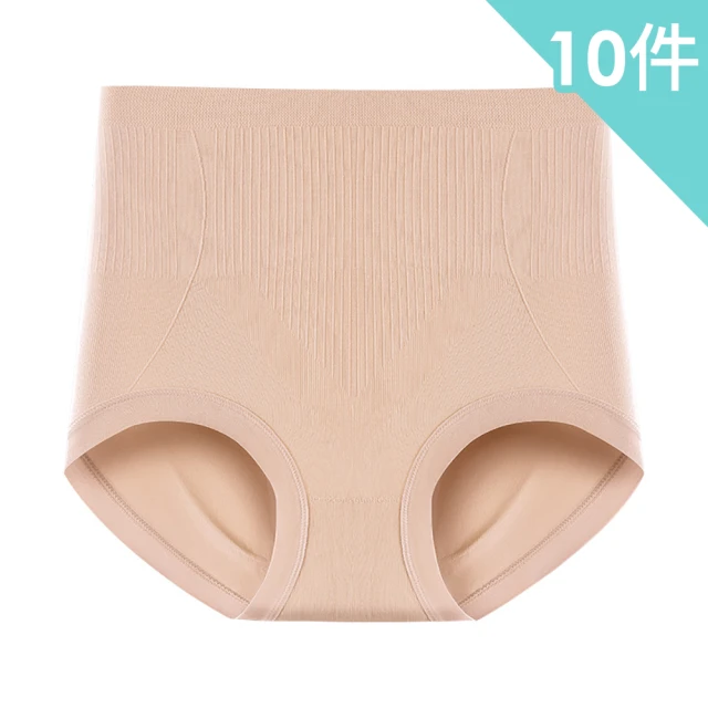 HANS 韓芯 10件組-★-3D蜜桃臀莫代爾高腰收腹內褲/