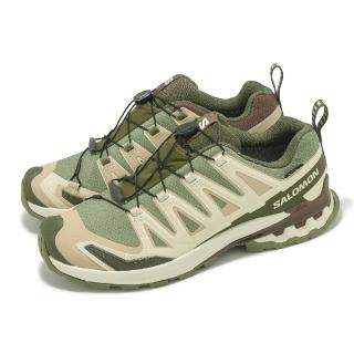 【salomon】戶外鞋 XA PRO 3D V9 GTX 男鞋 綠 棕 灰 防水 抽繩 抓地 戶外 運動鞋 薩洛蒙(L47820200)