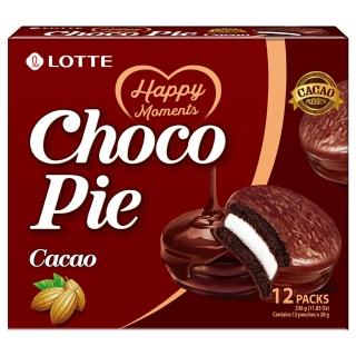 【Lotte 樂天】樂天黑巧克力派12入*2盒