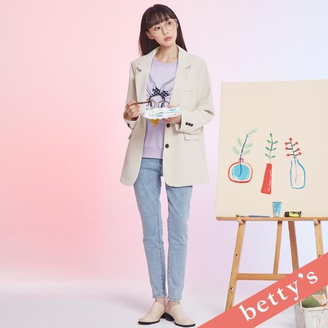 【betty’s 貝蒂思】窄管彈性百搭水洗牛仔褲(淺藍)