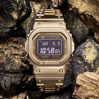 【CASIO 卡西歐】G-SHOCK 太陽能藍芽電波錶-金 情人節 禮物(GMW-B5000GD-9)