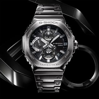 【CASIO 卡西歐】G-SHOCK 太陽能藍芽八角計時錶 情人節 禮物(GMC-B2100D-1A)