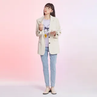 【betty’s 貝蒂思】出清品  窄管彈性百搭水洗牛仔褲(淺藍)