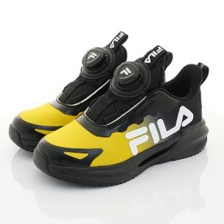 【童鞋520】FILA童鞋-旋鈕輕量運動鞋(2-J421Z-091黑)
