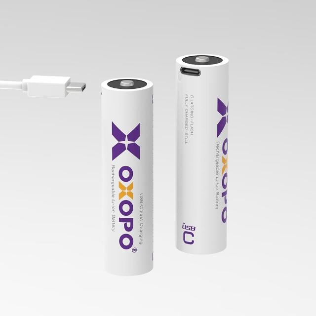 【OXOPO】XCII系列 18650 USB Type-C 充電鋰電池(18650 3.7V 2000mAh)