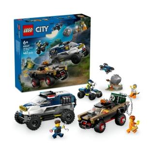 【LEGO 樂高】城市系列 60449 越野警車追逐戰(交通工具 玩具車 兒童玩具 積木)