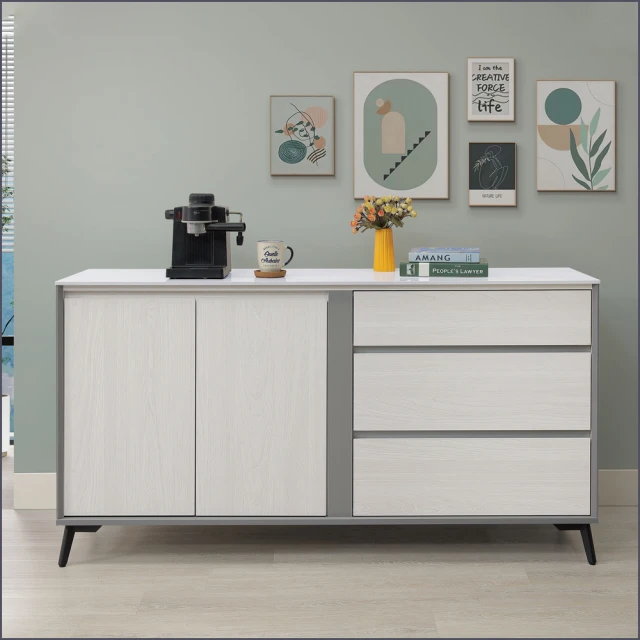 麗得傢居 蜜雪6.7尺餐櫃組合 2.7尺電器櫃+4尺餐櫃二件