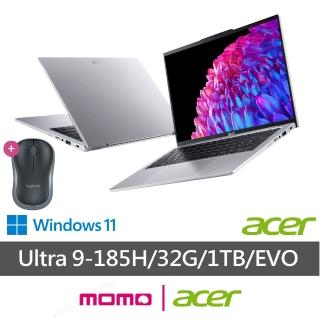 【Acer 宏碁】送無線滑鼠★14吋Ultra9輕薄AI筆電(Swift Go/EVO/SFG14-73-95N0/Ultra 9-185H/32G/1TB/W11)