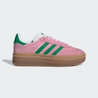 【adidas 愛迪達】Gazelle Bold W 女 運動休閒鞋 德訓鞋 厚底 麂皮 穿搭 粉紅 綠(IE0420)