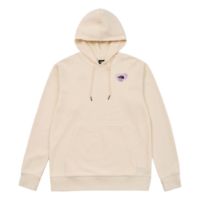 【The North Face】北臉 長袖上衣 男 女 帽T 情人節 U RLX VDAY HOODIE GRAPHIC 米白 NF0A8D7SQLI