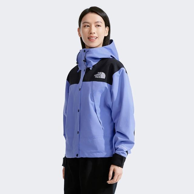 【The North Face】北臉 外套 女款 運動外套 防潑水 透氣 連帽 衝鋒衣 W DRYVENT MONO 藍紫黑 NF0A88YX6M9