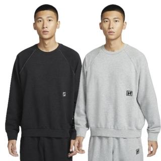 【NIKE 耐吉】AS M NK DF HERITAGE FLEECE TOP 大學T 男款 長袖 黑灰/灰(HJ3137-010/HJ3137-077)