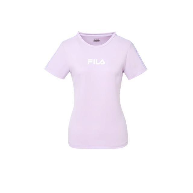 【FILA官方直營】女抗UV吸濕排汗短袖T恤-紫色(5TEZ-1317-PL)