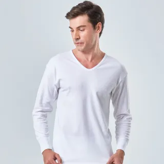 【SunFlower 三花】2件組大尺寸厚棉U領男長袖內衣(全棉衛生衣)