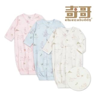 【奇哥】比得兔 嬰幼童裝 蘿蔔派對長袍妙妙裝/連身衣-天絲洞感緹花布(3-12個月)