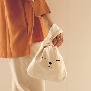 【E.City】日式帆布手腕包收納提袋(包中包 隨身小包)