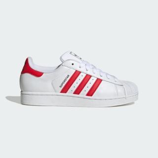 【adidas 愛迪達】休閒鞋 男鞋 女鞋 運動鞋 三葉草 貝殼鞋 SUPERSTAR II 白紅 JQ4728