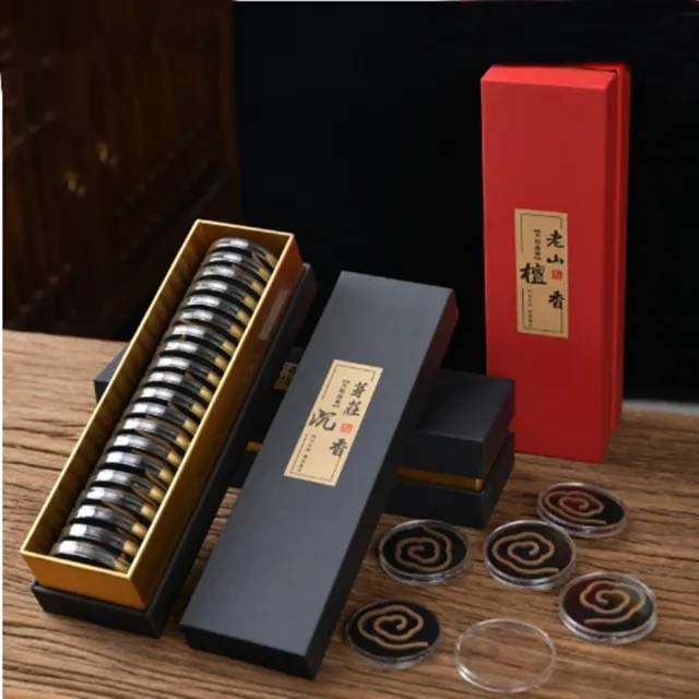 【八方開運】香雅醇厚小盤香20片 贈防火棉盒子顏色隨機(海南沉香 鵝梨帳中香 印度老山檀  芽莊沉香 龍涎香)