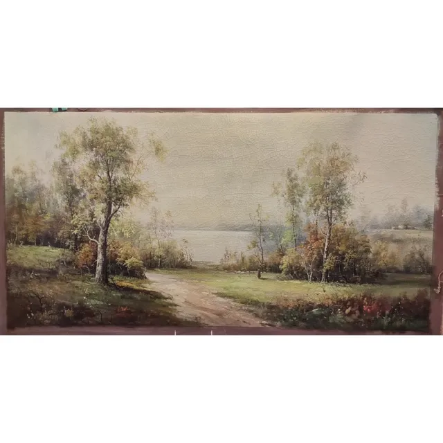 【ArtLife 藝術生活】B032高級手繪油畫 特殊裂紋_60x120cm(五行風水畫、打造居家好運宅、手繪系列、擺飾畫)