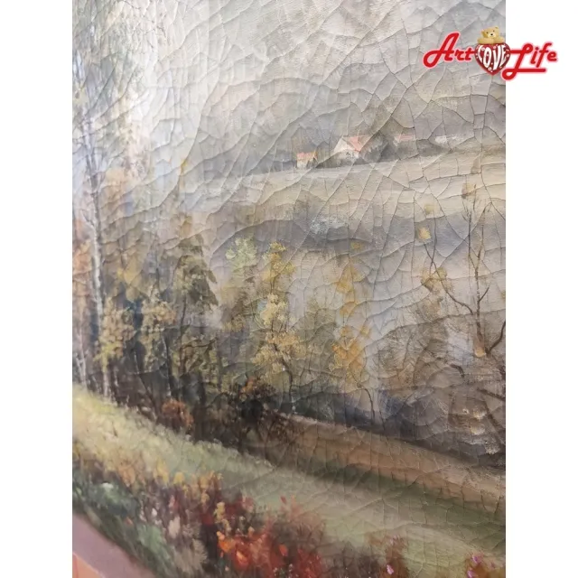 【ArtLife 藝術生活】B032高級手繪油畫 特殊裂紋_60x120cm(五行風水畫、打造居家好運宅、手繪系列、擺飾畫)