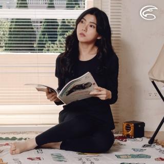 【ADISI】女小U領遠紅外線彈性速乾保暖衣 AU2421015 巖黑 S-2XL(磨毛 白竹炭 消臭 內著衣)
