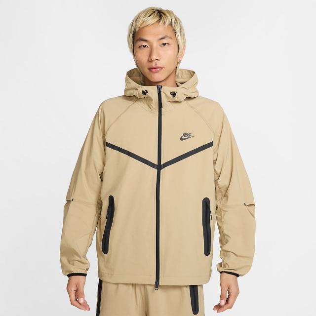 【NIKE 耐吉】外套 男 運動連帽外套 寬鬆版型 AS M NK TCH WVN WR FZ JKT 卡其 HM7152-297