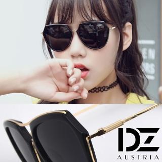 【DZ】買一送一 UV400防曬偏光太陽眼鏡墨鏡-美型框邊框邊(黑框灰片)