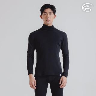 【ADISI】男翻領智慧抑菌抗靜電保暖衣 AU2321088 烏黑 M-2XL(磨毛 吸濕快乾 銀離子 消臭)
