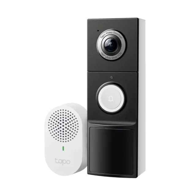 (128G記憶卡組)【TP-Link】Tapo D235 2K 5MP 電池/電線 AI智慧視訊門鈴(全彩夜視/180°超廣角/支援512GB)