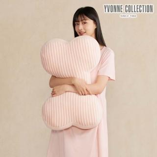 【YVONNE 以旺傢飾】條紋大骨頭抱枕-貝殼粉