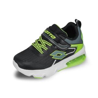 【LOTTO】運動鞋 慢跑鞋 童鞋 GELA LITE 氣墊跑鞋 黑綠(LT5AKR9215)