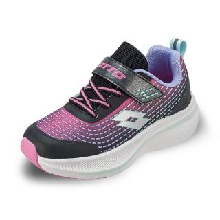 【LOTTO】運動鞋 慢跑鞋 童鞋 RAVE LIGHT彈力避震跑鞋 黑(LT4AKR8210)