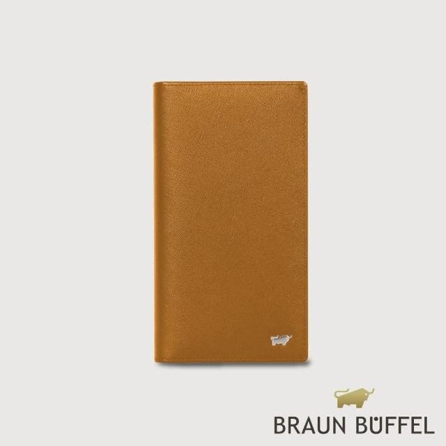 【BRAUN BUFFEL 德國小金牛】台灣總代理 亞當 17卡兩折長夾-淺棕色(BF504-631-CS)