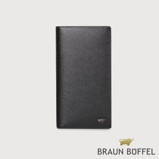 【BRAUN BUFFEL 德國小金牛】至尊 17卡長夾-黑色(BF536-631-BK) 錢包送禮推薦