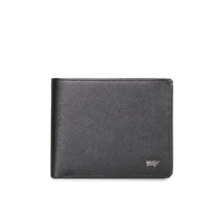 【BRAUN BUFFEL 德國小金牛】至尊 4卡零錢袋皮夾-黑色(BF536-315-BK) 錢包送禮推薦