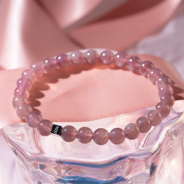 星黛拉 馬達加斯加粉晶 老礦紫馬粉 天然能量水晶手串6-7m